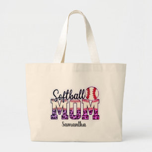 Proud Softball Mamma Life Jumbo Tygkasse