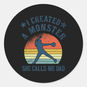 Proud Softll Pappa - jag Skapat en monster hon kal Runt Klistermärke