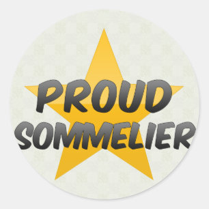 Proud Sommelier Runt Klistermärke