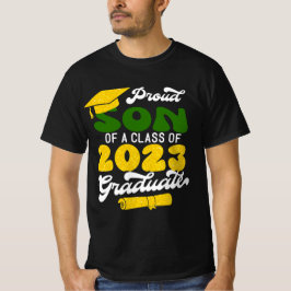 Proud SON av klass 2023 Student Retro Guld T Shirt
