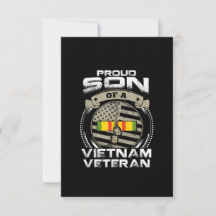 Proud Son till Vietnam Veteran American Flagga Far OSA Kort