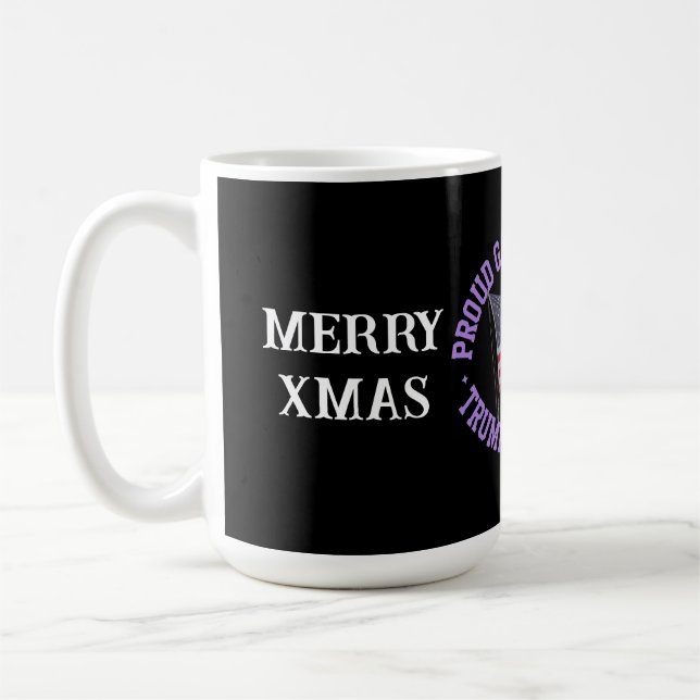 Proud Sopor Voter Trump Vance 2024 utträder Kaffemugg (Vänster)