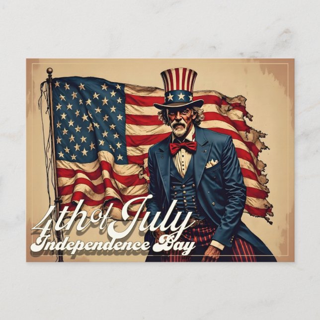 Proud Soul av den 4 juli Helg Vykort (Framsida)