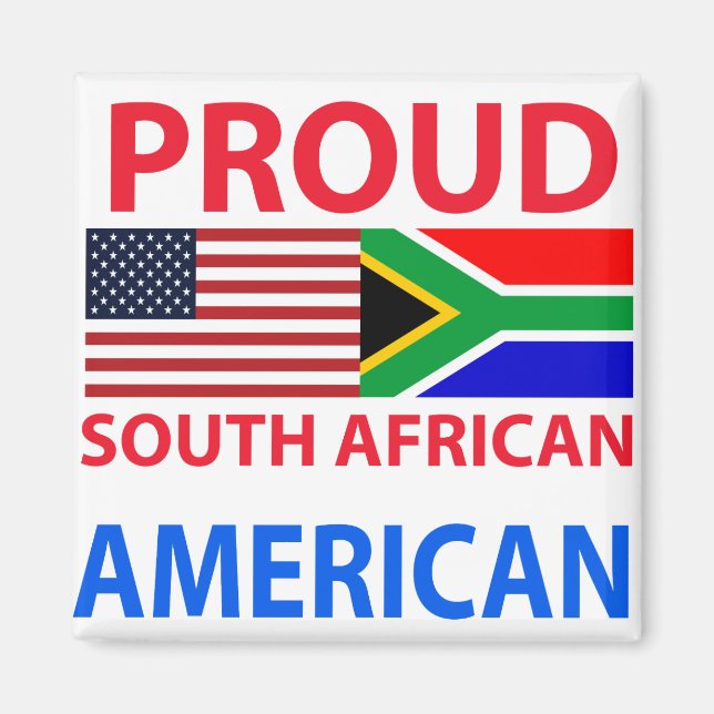 Proud South African American Magnet (Framsidan)