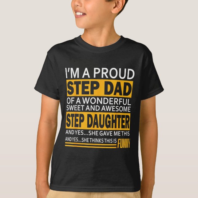 Proud Step Dad Father Day Gift For Stepdad From St T Shirt (Framsida)