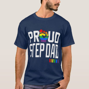 Proud Step Pappa-månaden HBT-Gay pride T Shirt