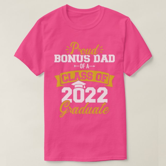 Proud stepdad i klass 2022 student senigra gra 202 t shirt (Design framsida)