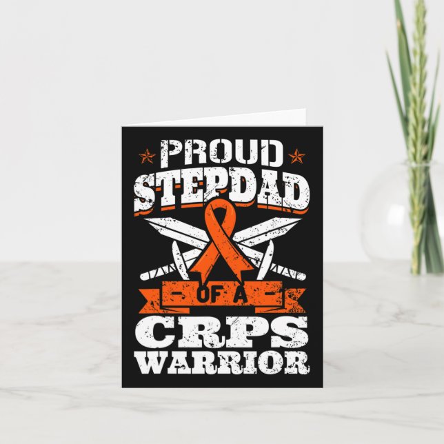 Proud Stepdad of a Crps Warrior Rsd Awareness Ribb Kort (Framsida)