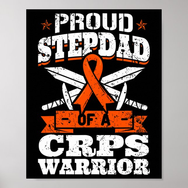 Proud Stepdad of a Crps Warrior Rsd Awareness Ribb Poster (Framsidan)