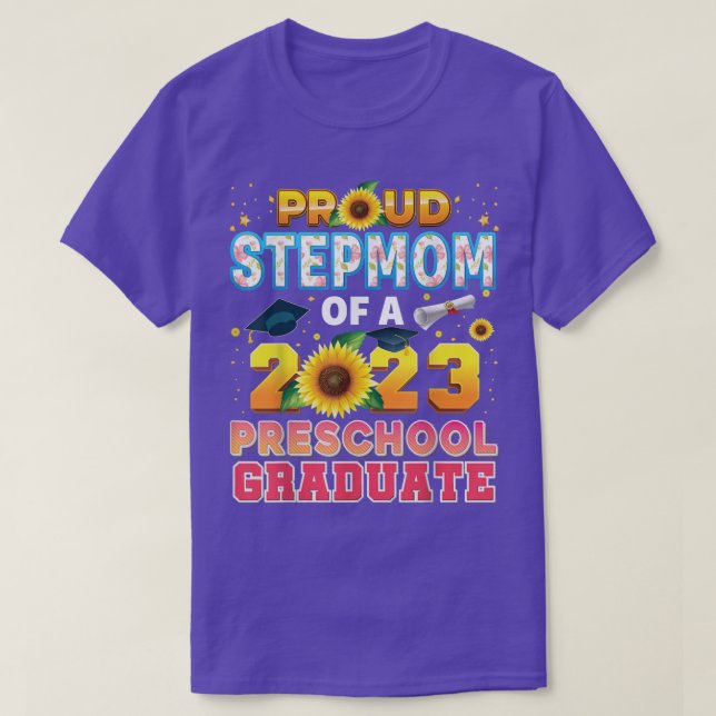 Proud Stepmamma av klass 2023 Preschool Student S T Shirt (Design framsida)