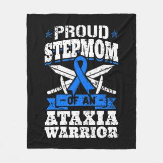 Proud Stepmom Of An Ataxia Warrior Awareness Ribbo Fleecefilt