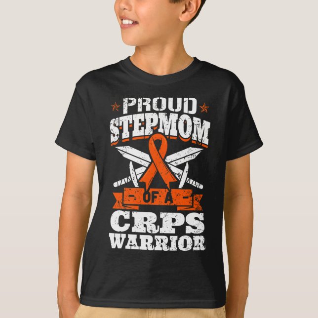 Proud Stepmor från en CRS-kritiker RSD Awareness R T Shirt (Framsida)