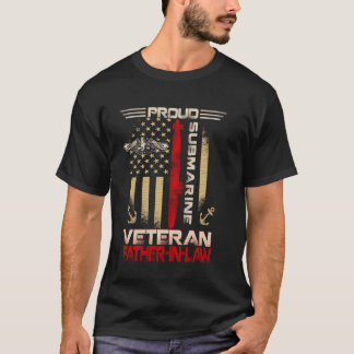 Proud Submarine Veteran Far-in-Law Flagga Patrioi T Shirt