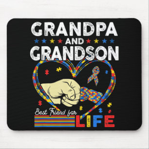 Proud Support Autism Grandpa och Grandson Autism A Musmatta