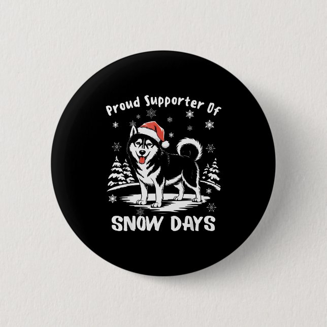 Proud Suprter Of Snow Days Cute Winter Snowflake F Knapp (Framsida)