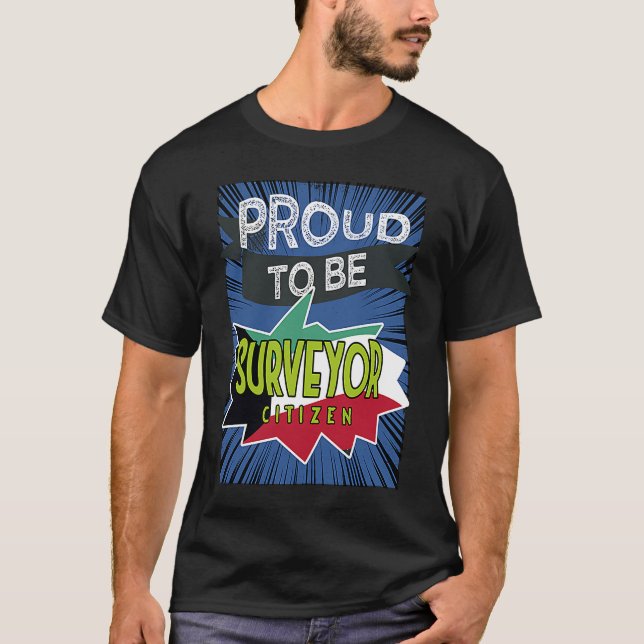 Proud surveyor citizen Profession career worker wo T Shirt (Framsida)