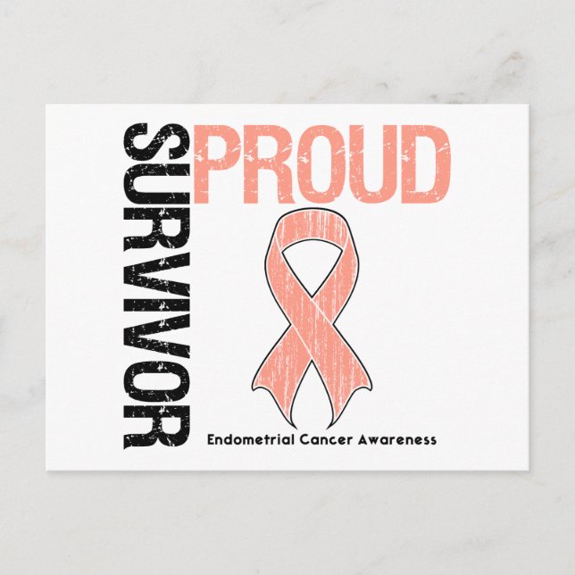 Proud Survivor - Endometrialcancer Vykort (Framsida)