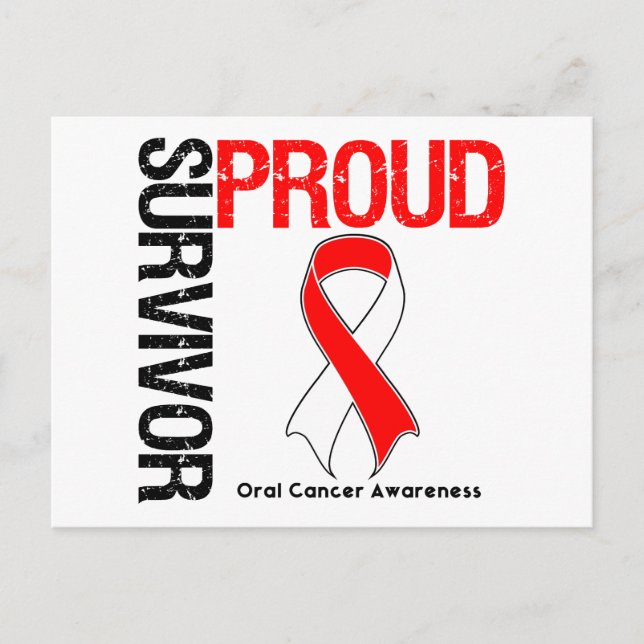 Proud Survivor - Oral Cancer Vykort (Framsida)