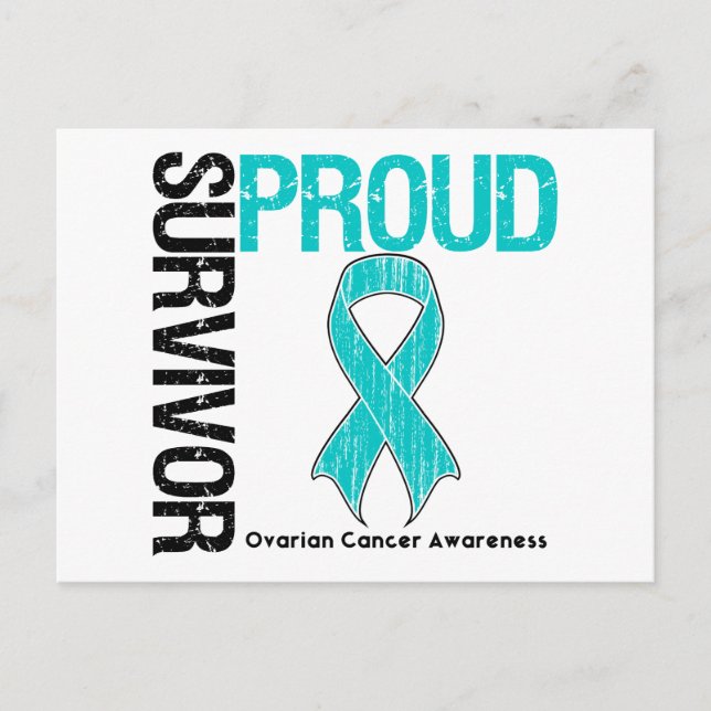 Proud Survivor - Ovarian Cancer Vykort (Framsida)