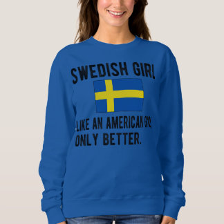 Proud Swedish Girl Sweden Flag Swedish Roots  T Shirt