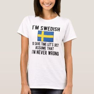 Proud Swedish Heritage Sverige Roots Swedish Flagg T Shirt