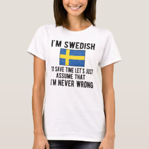 Proud Swedish Heritage Sverige Roots Swedish Flagg T Shirt