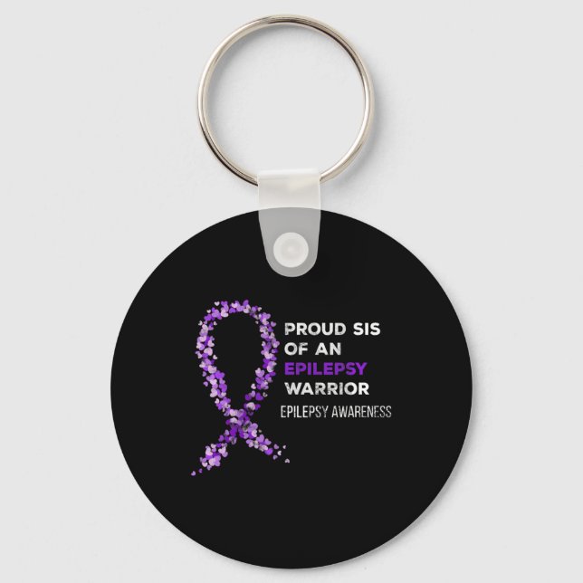 Proud Syrran of an Epilepsy Warrior Epilepsy Aware Nyckelring (Framsida)