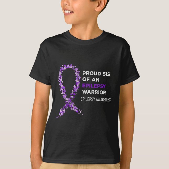 Proud Syrran of an Epilepsy Warrior Epilepsy Aware T Shirt (Framsida)