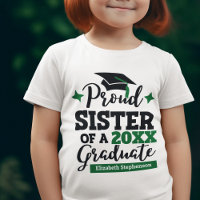 Proud Syster med ett 2022 student svart grönt T- g