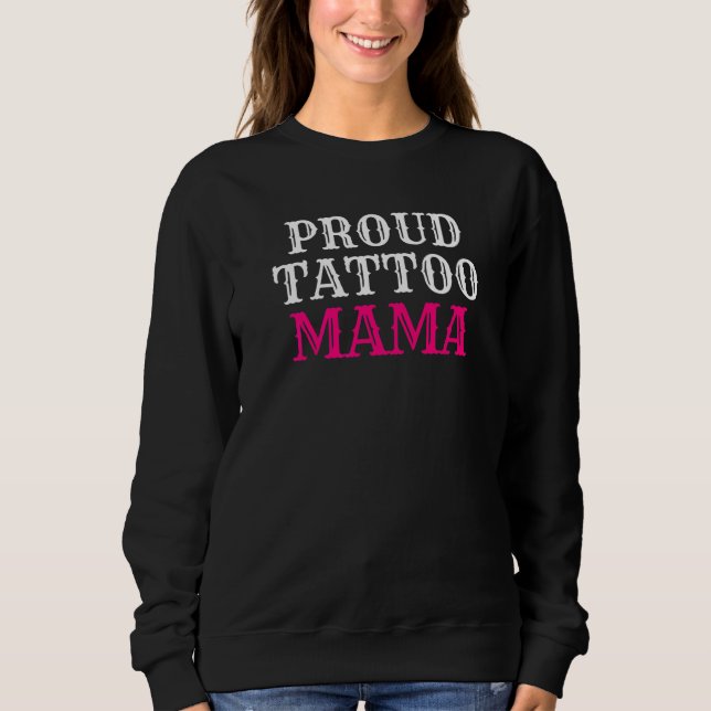 Proud Tattoo Mamma Bläck Tattoo T Shirt (Framsida)