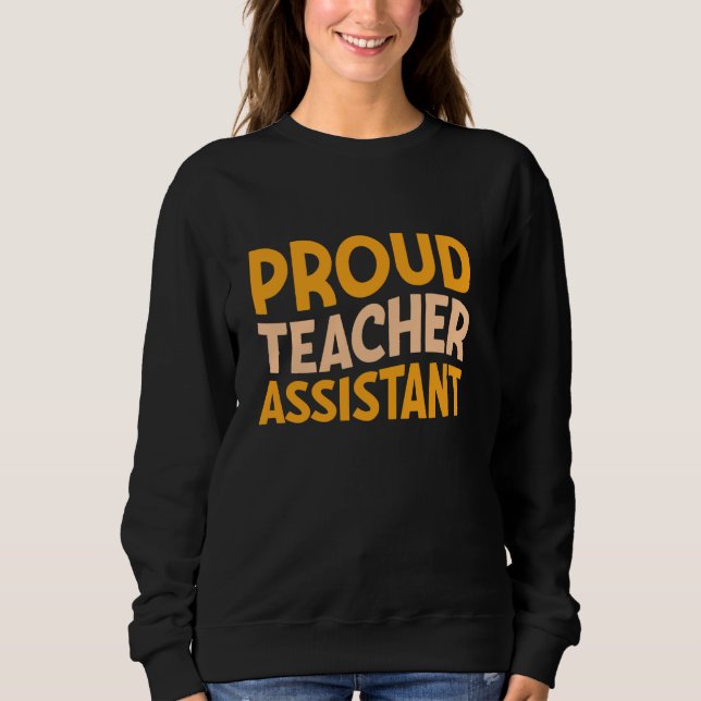 Proud Teacher Assistant Education T Shirt (Framsida)