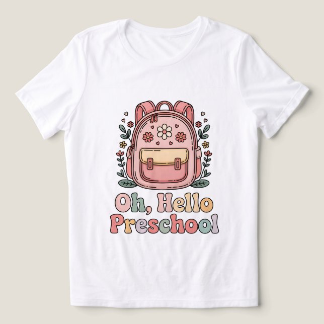 Proud Teacher Women's Hej Preschool Shirt T (Design Framsida)