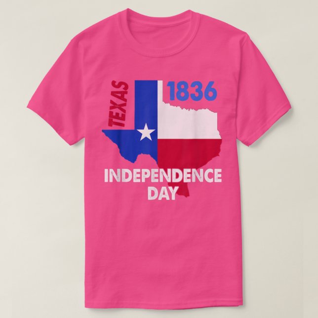 Proud Teas & Independence day 1836 The Lone Star F T Shirt (Design framsida)