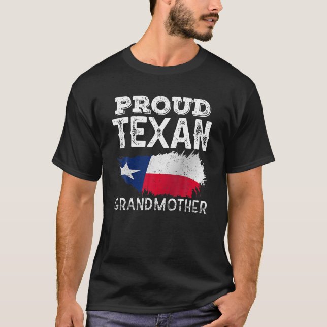 Proud Texan Grandmor Patriotic Texas Pride Cute T Shirt (Framsida)