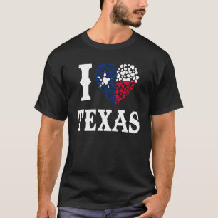 Proud Texan Patriotic Texas Flagga Heart Texas T Shirt