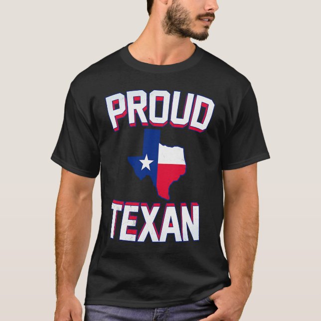 PROUD TEXAN  Texas born state TX hometown pride st T Shirt (Framsida)