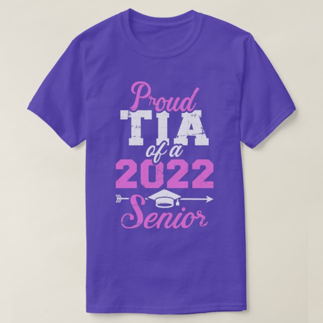 Proud tia i 2022 års högsta klass i studenten t shirt (Design framsida)