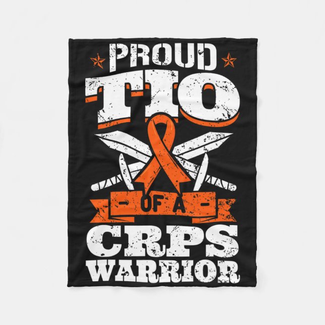 Proud Tio of a Crps Warrior Rsd Awareness Ribbon R Fleecefilt (Framsidan)