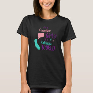 Proud tjej Design Bara en Conneticut-flicka i Cali T Shirt