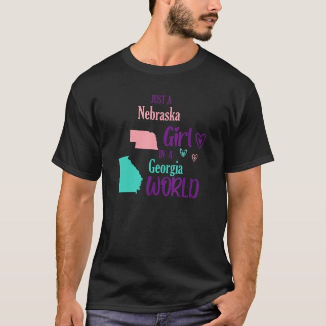 Proud tjej Design Bara en Nebraska-flicka i Georgi T Shirt (Framsida)