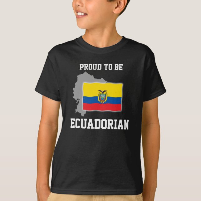 Proud to be Ecuadorian Tee Shirt (Framsida)