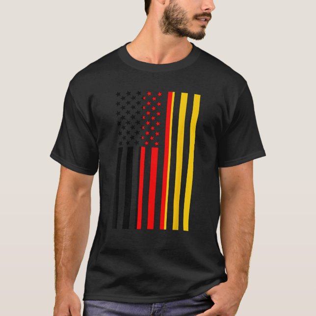 Proud to Be German American Boy Girl Sister German T Shirt (Framsida)
