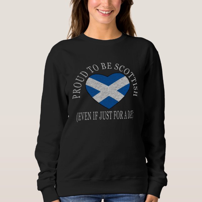Proud To Be Scottish   Fun Tartan Day Festival Fla T Shirt (Framsida)