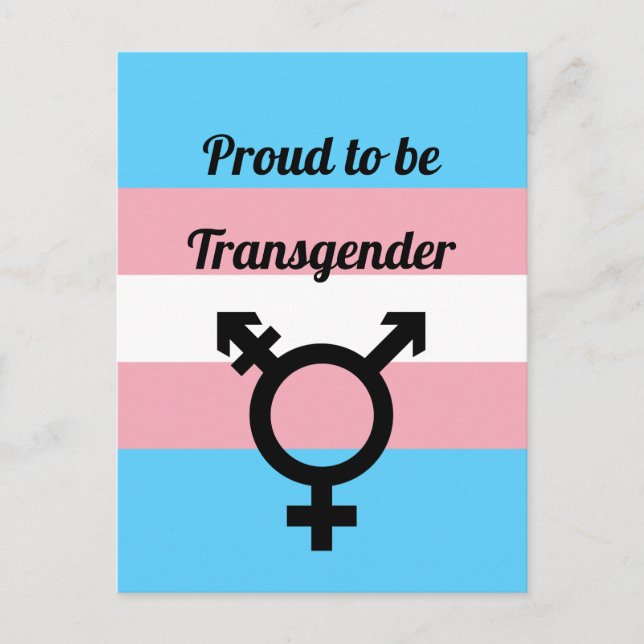 Proud to be Transgender | Trans Pride Vykort (Framsida)