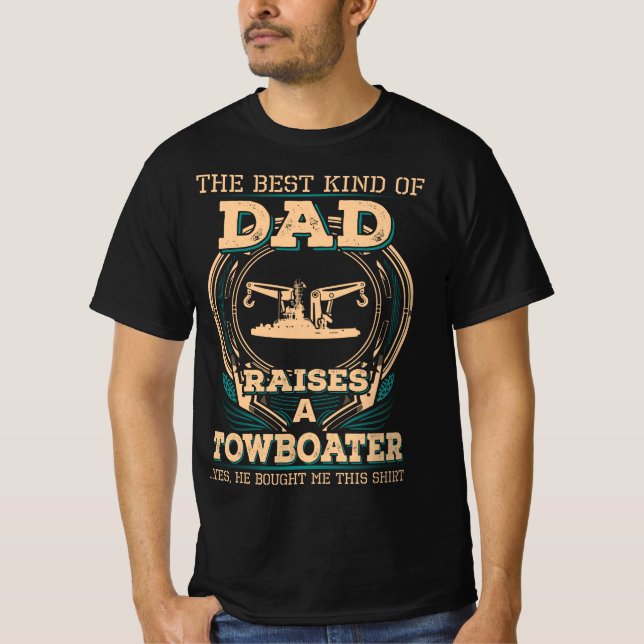Proud Towboaters Pappa T Shirt (Framsida)