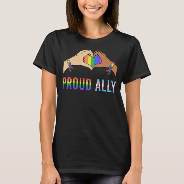 Proud Transgender Ally FTM MTF Trans Pride LGBT Su T Shirt (Framsida)