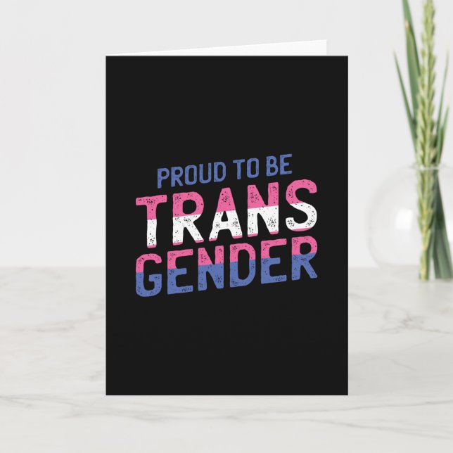 Proud Transgender Kort (Framsida)