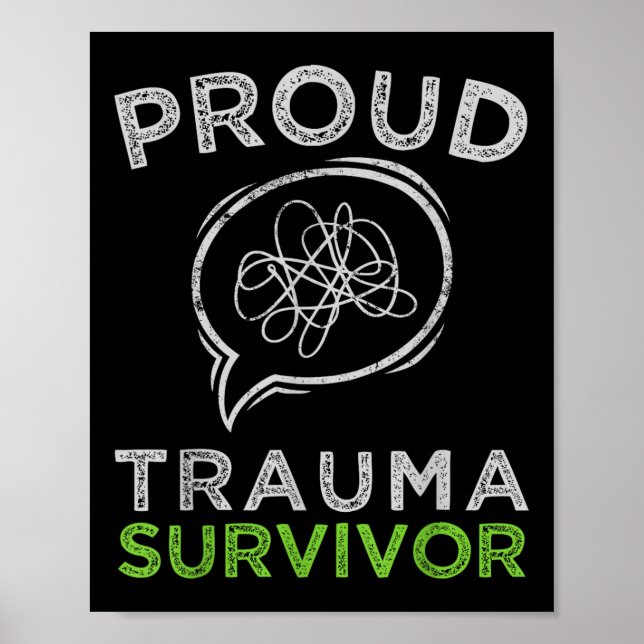 Proud Trauma Survivor Trauma Therapy Mental Health Poster (Framsidan)