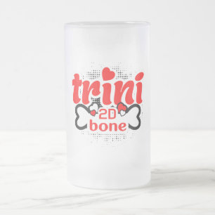 Proud Trini 2D Bone Funny Trinidadian Say Frostat Ölglas