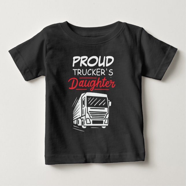Proud Truckers dotter Cute Novelty T Shirt (Framsida)